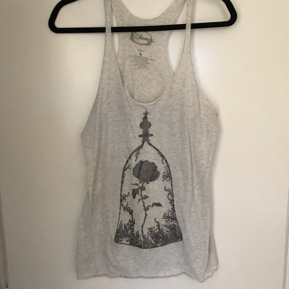 Beauty and the beast enchanted rose tank top